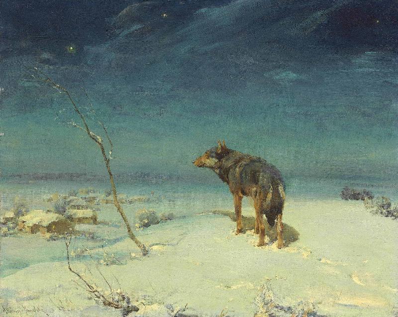 Alfred de Dreux The lone Wolf Germany oil painting art